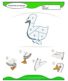 okul öncesi çocuklar için Puzzle çalışma sayfaları